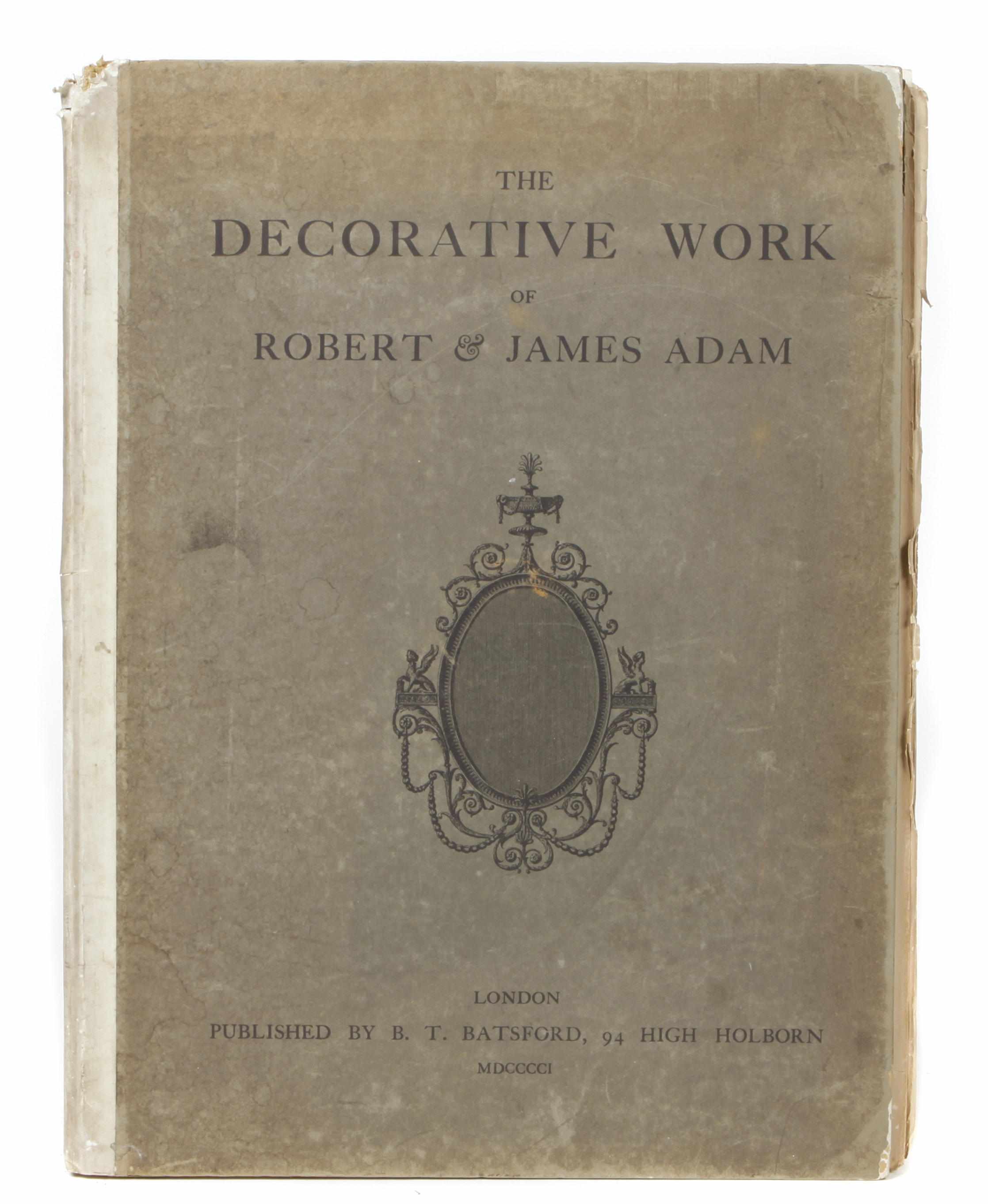 Appraisal: FURNITURE AND DECORATIVE ARTS The Decorative Work of Robert James