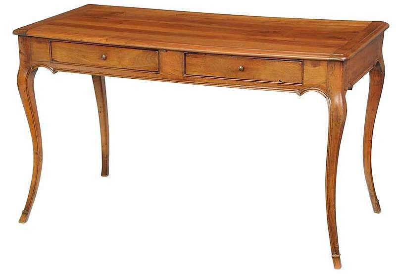 Appraisal: Provincial Louis XV Walnut Writing Desk French th century elements