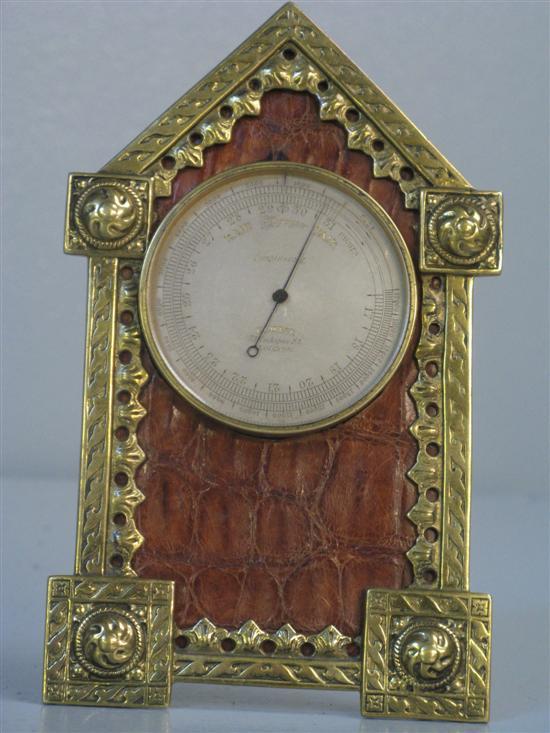 Appraisal: Desk top aneroid barometer by F L West Cockspur Street