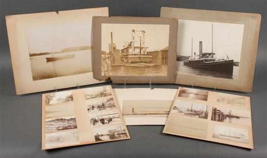 Appraisal: Photographs Group of eighteen images mostly showing marine or maritime