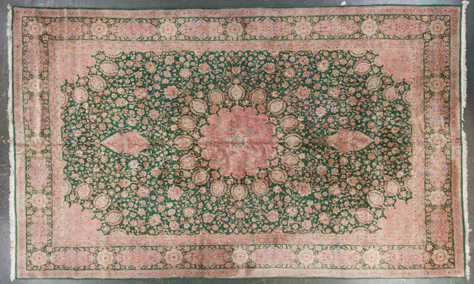 Appraisal: Persian Kerman carpet approx x Iran circa