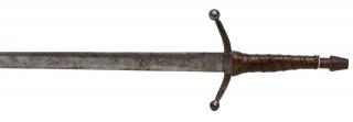 Appraisal: VINTAGE BROAD SWORD OVERALL Vintage broad sword th c the