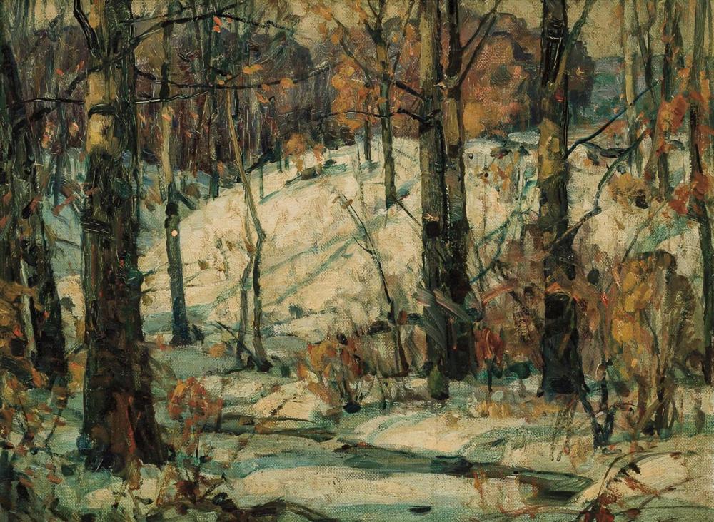 Appraisal: JOHN F CARLSON American - Mountain Brook oil on canvasboard