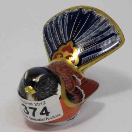 Appraisal: Royal Crown Derby Paperweight Fantail Boxed Gold Stopper