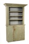 Appraisal: CUPBOARD - th c open top stepback cupboard in old