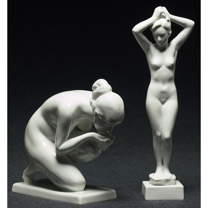 Appraisal: Rosenthal figural designed by Ernst Wenck kneeling figure covered in