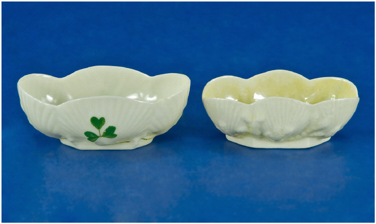 Appraisal: Belleek two small salts