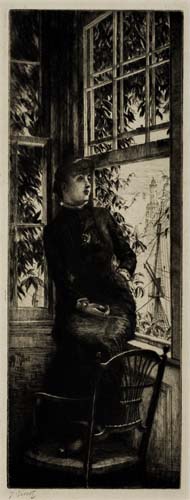 Appraisal: JAMES JACQUES TISSOT Au Bord de la Mer Etching and