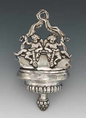 Appraisal: An Italian Silver Holy Water Font ca - Hand made