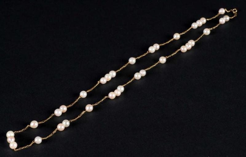 Appraisal: Faux Pearl Necklace Description K gold Condition Excellent Size L