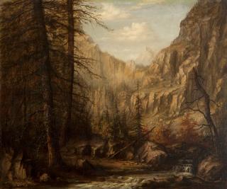 Appraisal: Carl C Brenner N A Stream through a mountain gorge