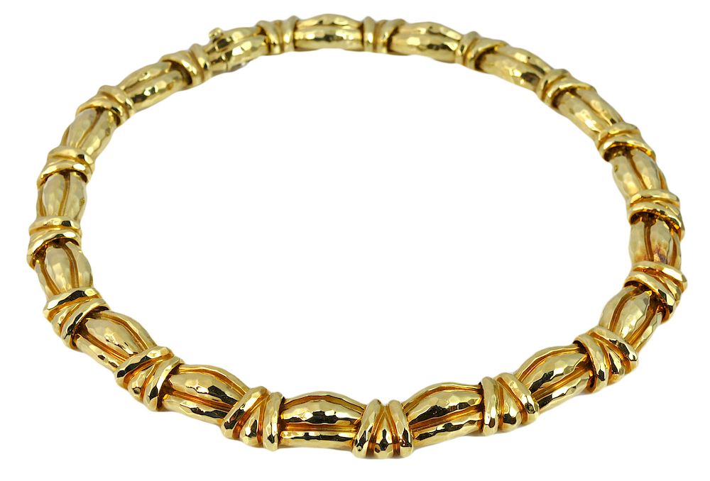 Appraisal: Henry Dunay Kt Yellow Gold Choker Henry Dunay Kt yellow