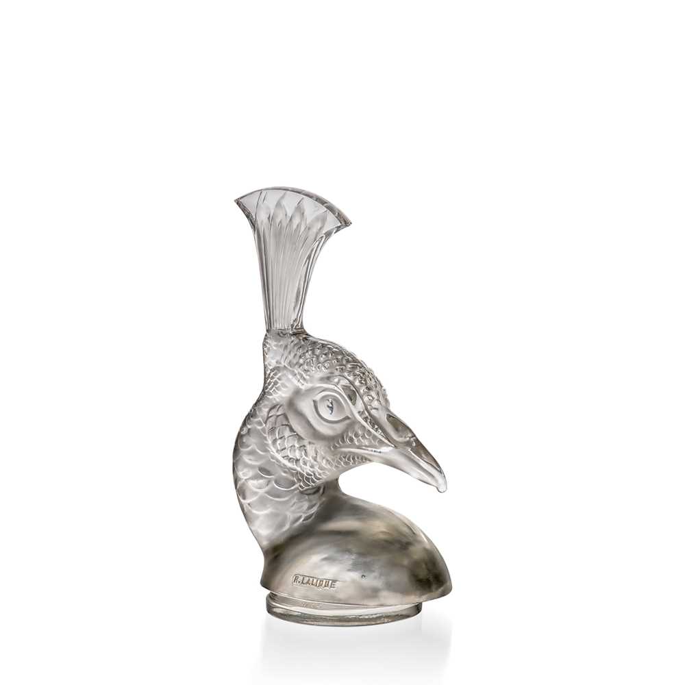 Appraisal: REN LALIQUE FRENCH - T TE DE PAON CAR MASCOT