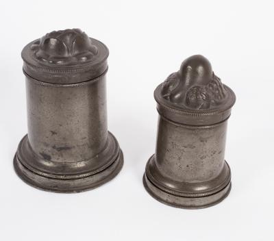 Appraisal: Two th Century heavy pewter moulds for jelly or blancmange