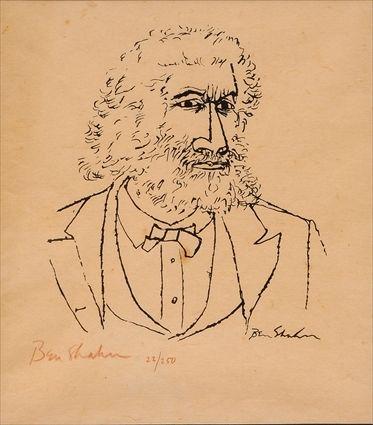 Appraisal: After Ben Shahn - Frederick Douglas Lithograph signed in plate