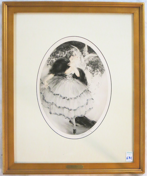 Appraisal: LOUIS ICART ORIGINAL COLOR ETCHING New York N Y -