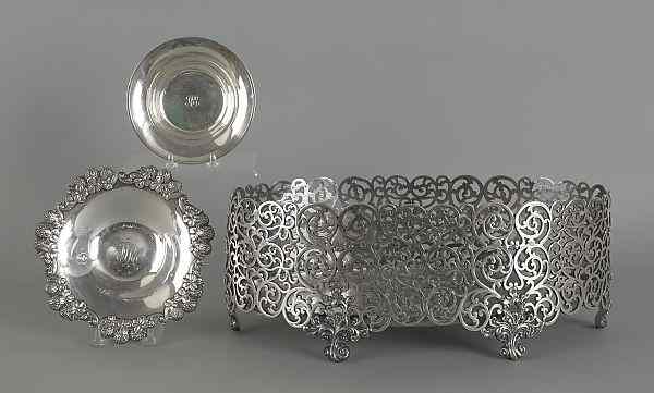 Appraisal: Two Tiffany Co sterling silver bowls ozt together with a