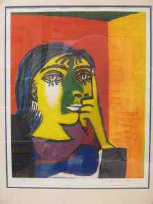 Appraisal: A limited edition print ''Portrait of Dora Maar'' impressed Picasso