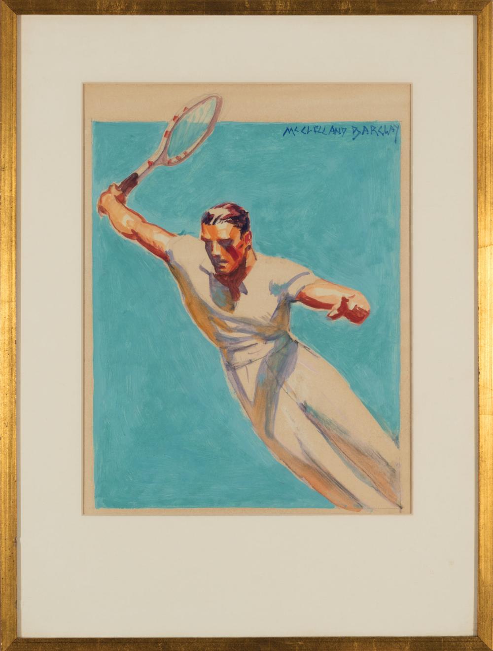 Appraisal: McClelland Barclay American Missouri - Tennis Player gouache on paper