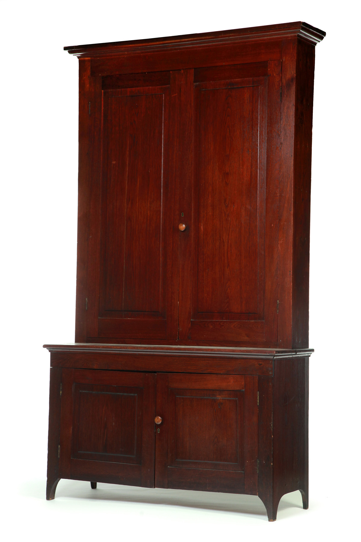 Appraisal: AMERICAN STEPBACK CUPBOARD Possibly New York Shaker mid th century