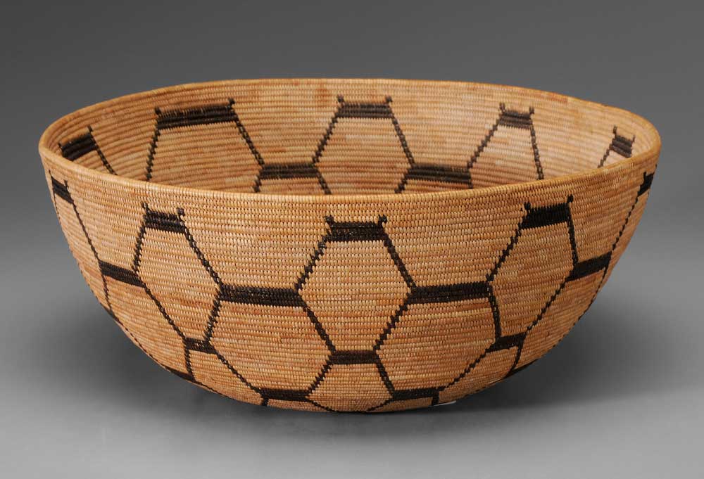 Appraisal: California Coiled Basket Native American th century fine construction bundled