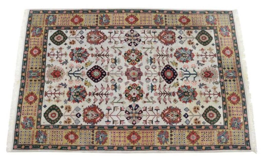 Appraisal: Hand-tied Sultanabad design rug India approx ' l ' w