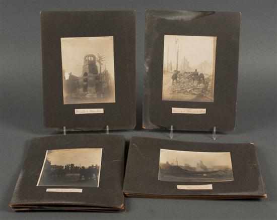 Appraisal: Photographs Twelve vintage prints depicting the Baltimore Fire February and