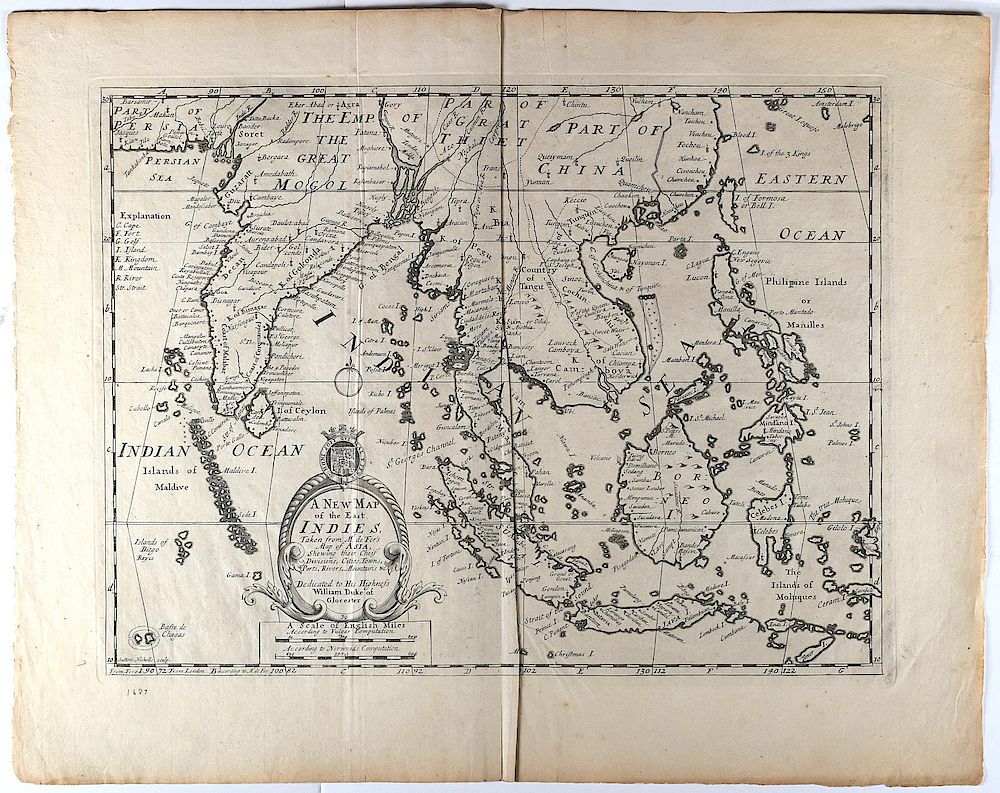 Appraisal: Maps of Asia by Edward Wells Group of two maps