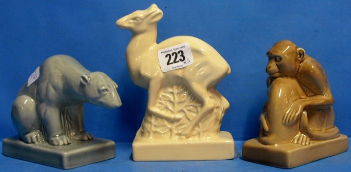 Appraisal: Wade Figures from the Art Deco Collection Comnprising Deer Polar