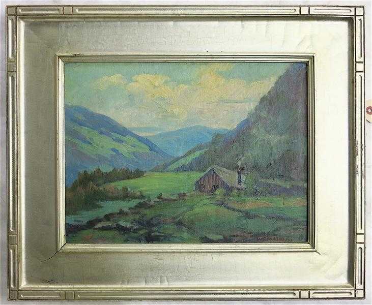 Appraisal: WALTER FARRINGTON MOSES OIL ON BOARD California Illinois - Verdant