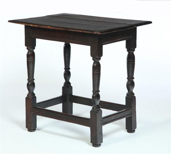 Appraisal: JACOBEAN-STYLE TAVERN TABLE England th century oak Rectangular top resting