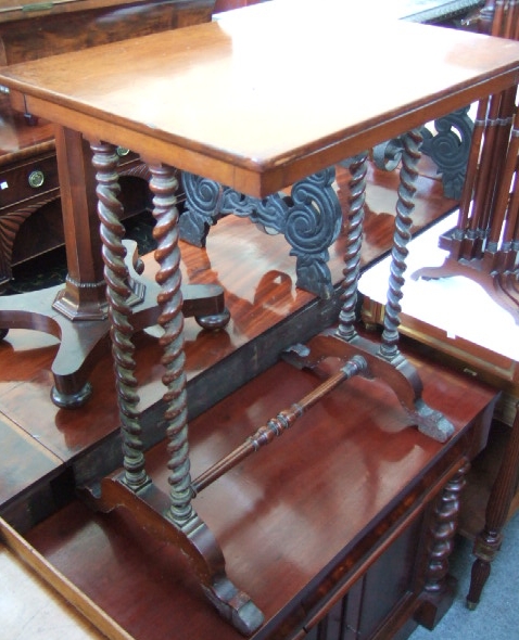 Appraisal: A th century mahogany occasional table the rectangular top raised