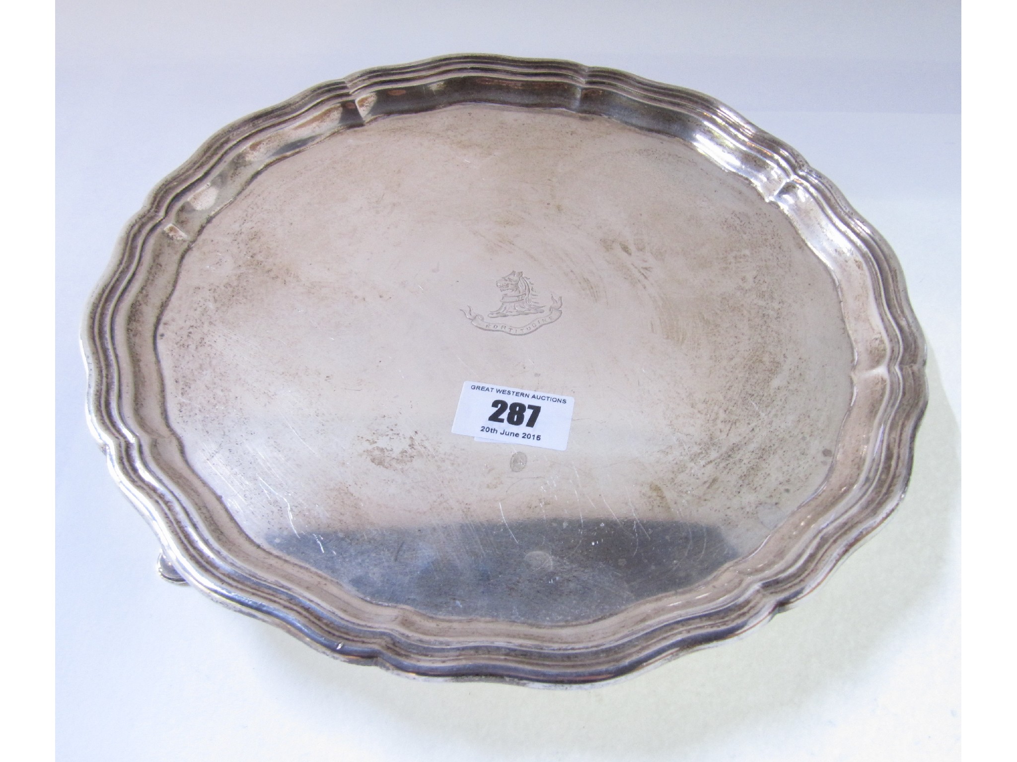 Appraisal: A silver salver Birmingham