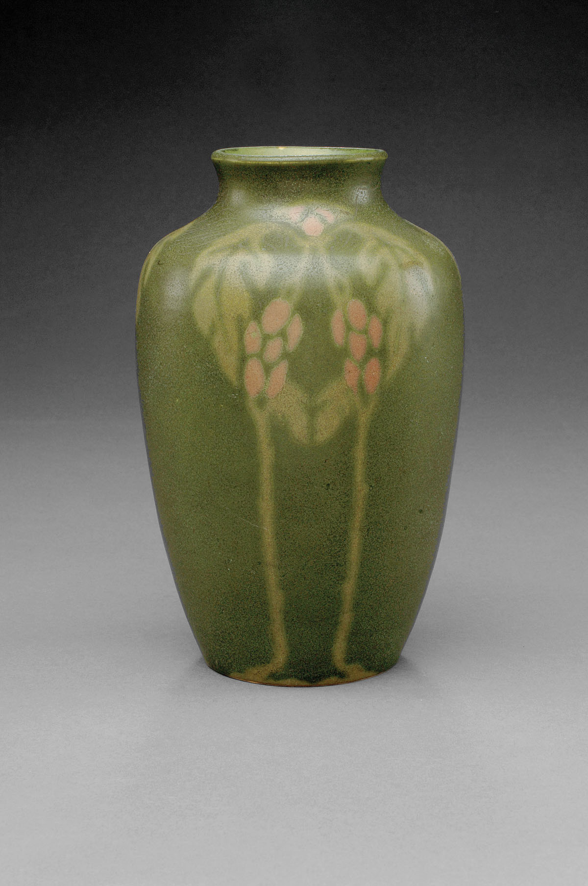 Appraisal: WALRATH POTTERY THREE-COLOR VASE CIRCA - Of tapered cylindrical form