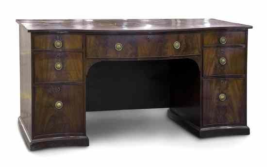 Appraisal: An American Hepplewhite Style Mahogany Sideboard the rectangular top with