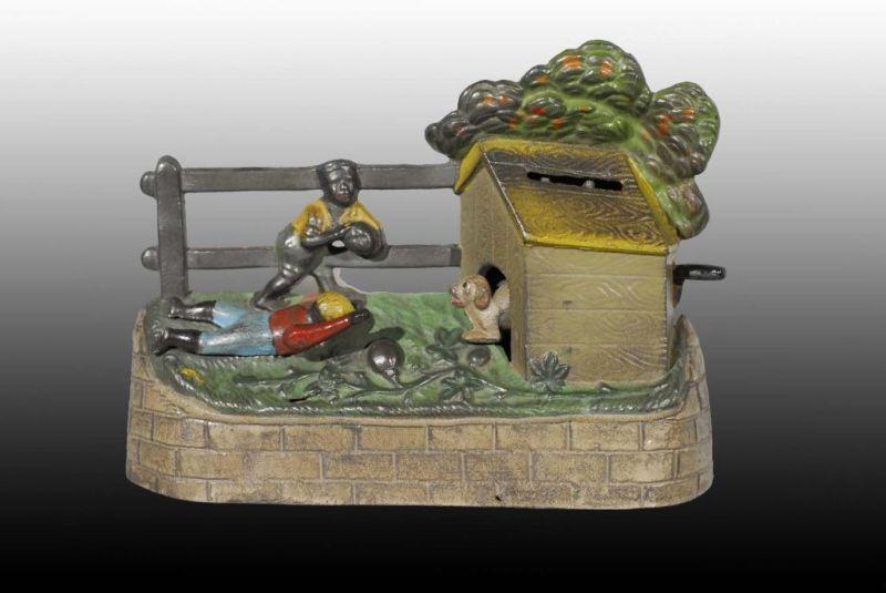 Appraisal: Cast Iron Boy Stealing Watermelon Mechanical Bank Description s Working