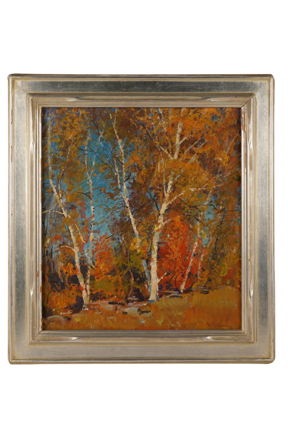 Appraisal: EMILE GRUPPE - THE FALL BIRCH oil on canvas unsigned