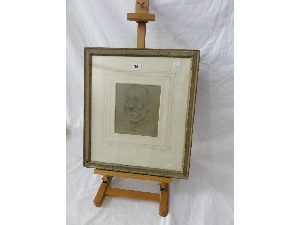 Appraisal: An early th century pencil and white chalk study of