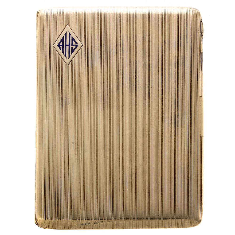 Appraisal: A Vintage Cigarette Case in K Gold K yellow gold