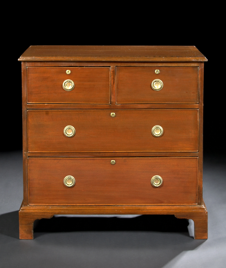 Appraisal: George III-Style Mahogany Chest third quarter th century the cross-banded