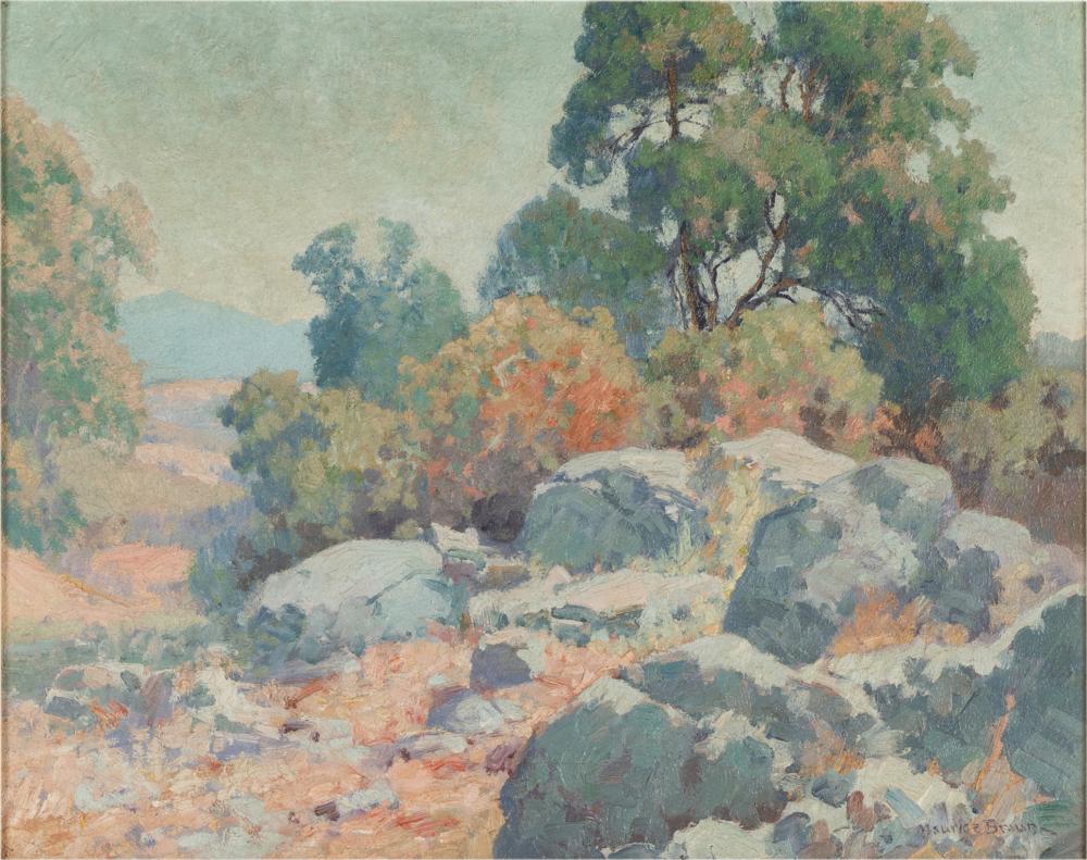 Appraisal: MAURICE BRAUN - in the San Gabriel Mountains oil on