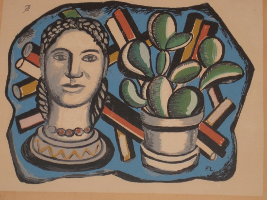 Appraisal: FERNAND L GER after Still Life Head with Cactus Color