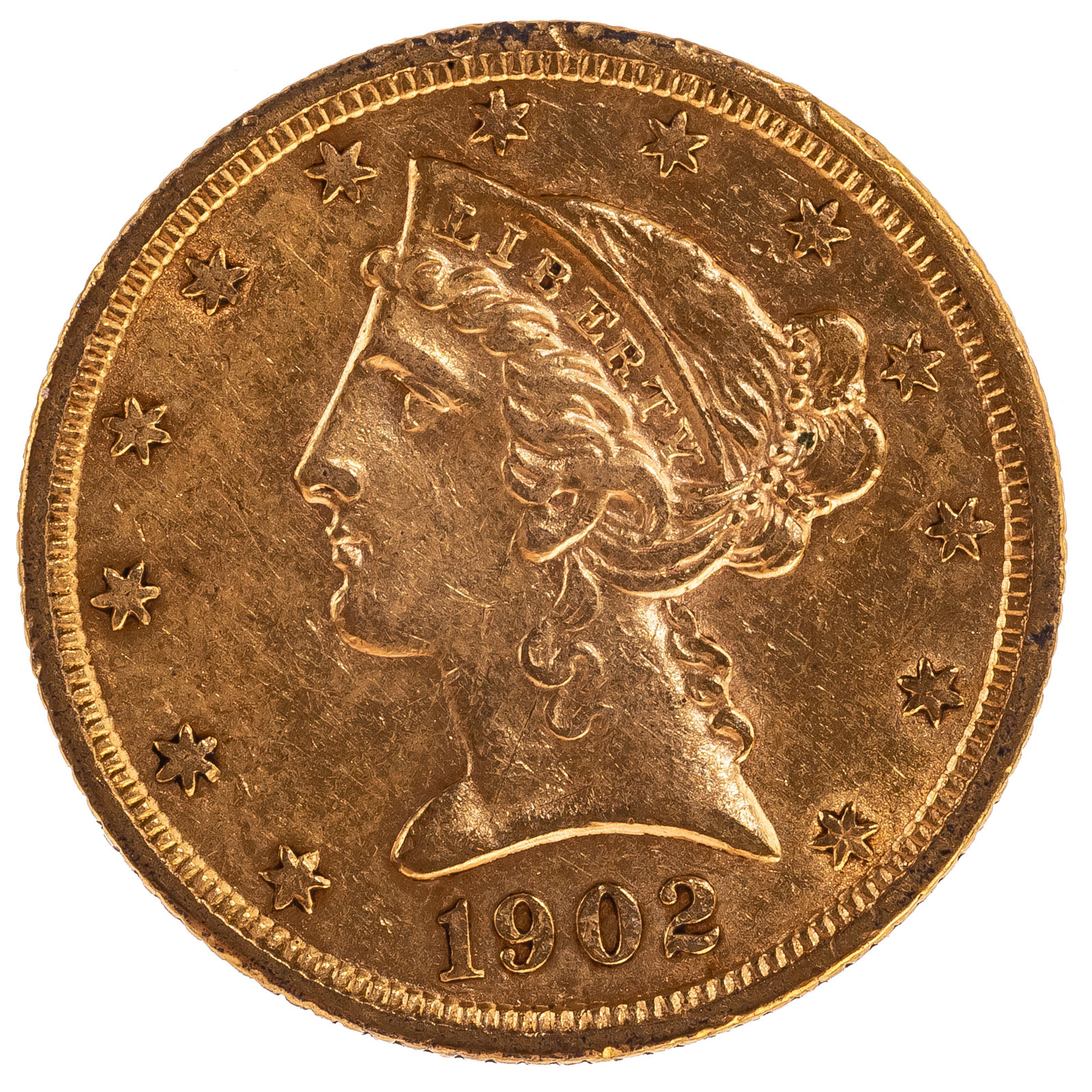 Appraisal: -S GOLD LIBERTY HALF EAGLE XF