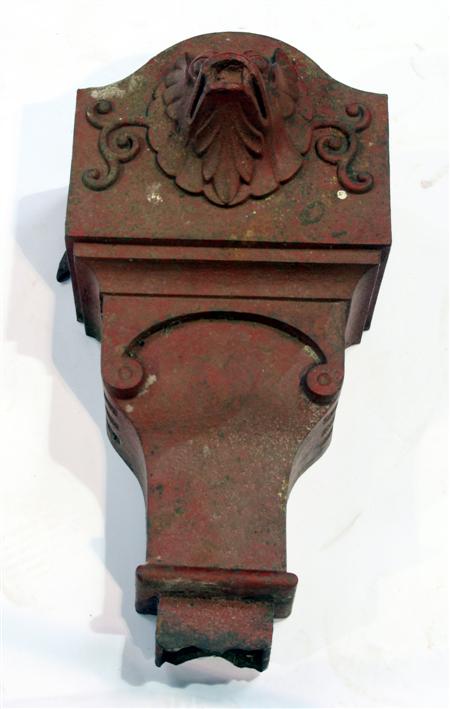 Appraisal: Three cast iron rainwater hoods each of rectangular tapering form