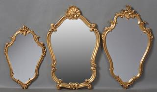 Appraisal: Group of Three Louis XV Style Gilt and Gesso Shape