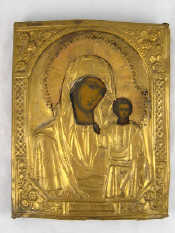 Appraisal: A th century Russian icon of the Virgin of Kazan