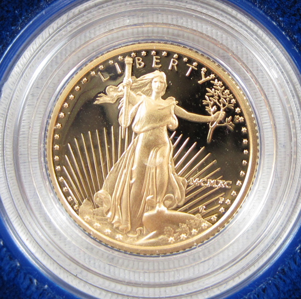 Appraisal: AMERICAN EAGLE GOLD PROOF COIN denomination fine gold ounce size