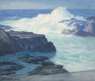 Appraisal: William Henry Price Rocky coastal signed lower left William Henry