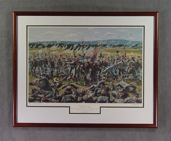 Appraisal: Civil War Print Signed by Jeremy Scott Limited edition print