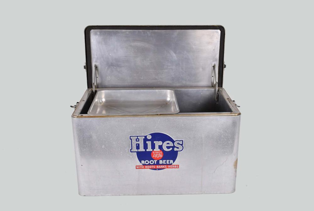 Appraisal: VINTAGE HIRES ROOT BEER ALUMINUM COOLERCirca The rectangular case with